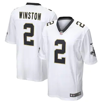 mens nike jameis winston white new orleans saints game play